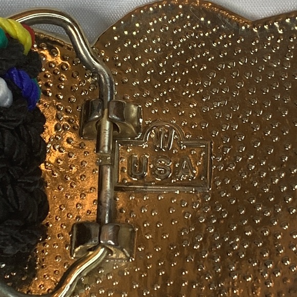 Western Rope Belt Double Heart Buckle Horse Head Sz Adjustable to 36” - Picture 4 of 4